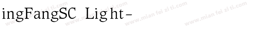 ingFangSC Light字体转换